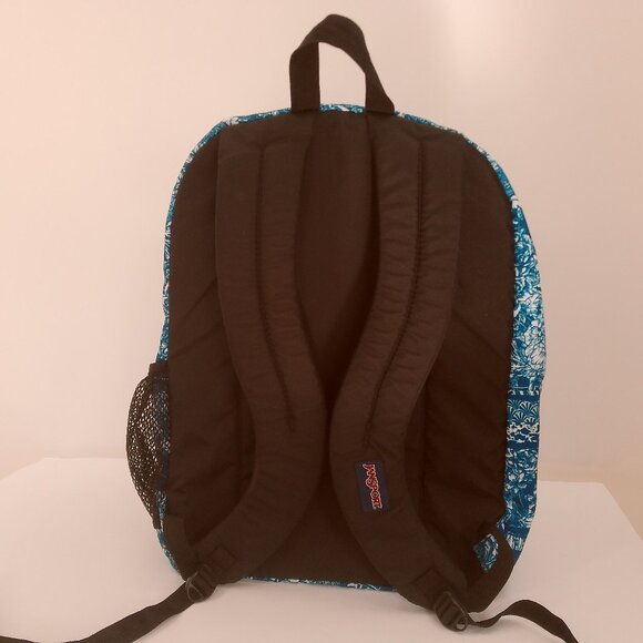 JANSPORT Superbreak Backpack Big Student Midnight Sky Floral Stripe Water Repel - Picture 2 of 15